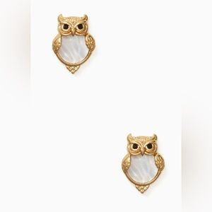 NWT Kate Spade Into the Woods Owl Studs Grad Gift